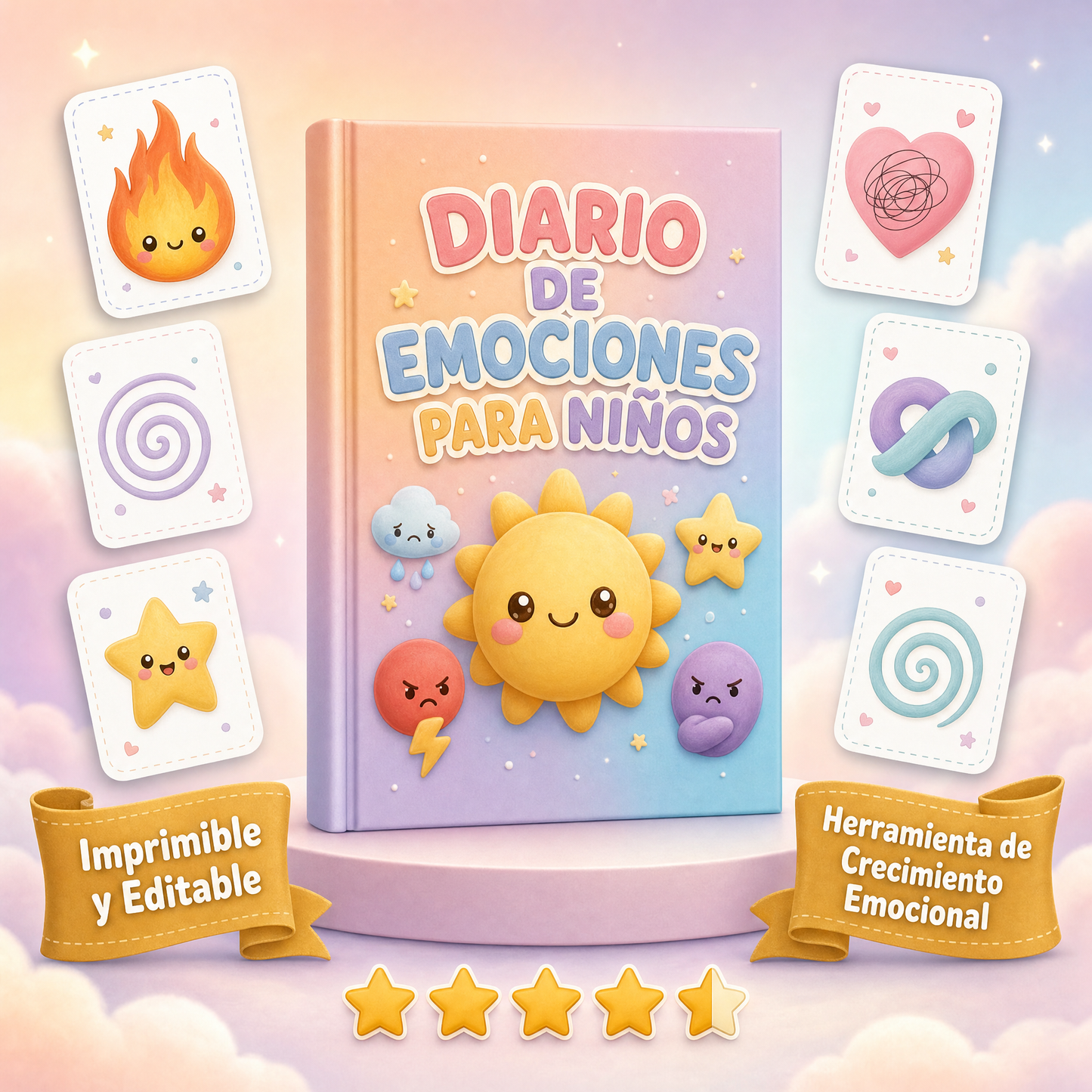 Inteligencia emocional: Diario de emociones para Mi Cerebrito ☀️
